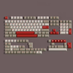 Vintage Red & Cream PBT Dye-Sub Keycap Set - Cherry Profile
