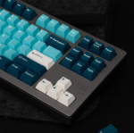 GMK Manta Doubleshot Cherry Profile ABS Keycap Set - Deep Navy and Turquoise - Image 3