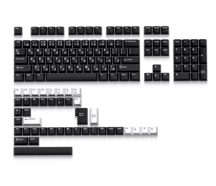 GMK Minimalist WOBPBT Doubleshot Keycap Set (Japanese Hiragana) - Cherry Profile - Image 1
