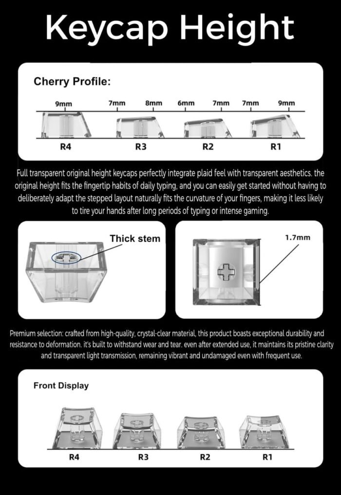 High Thickness Transparent PC Keycaps - Image 7